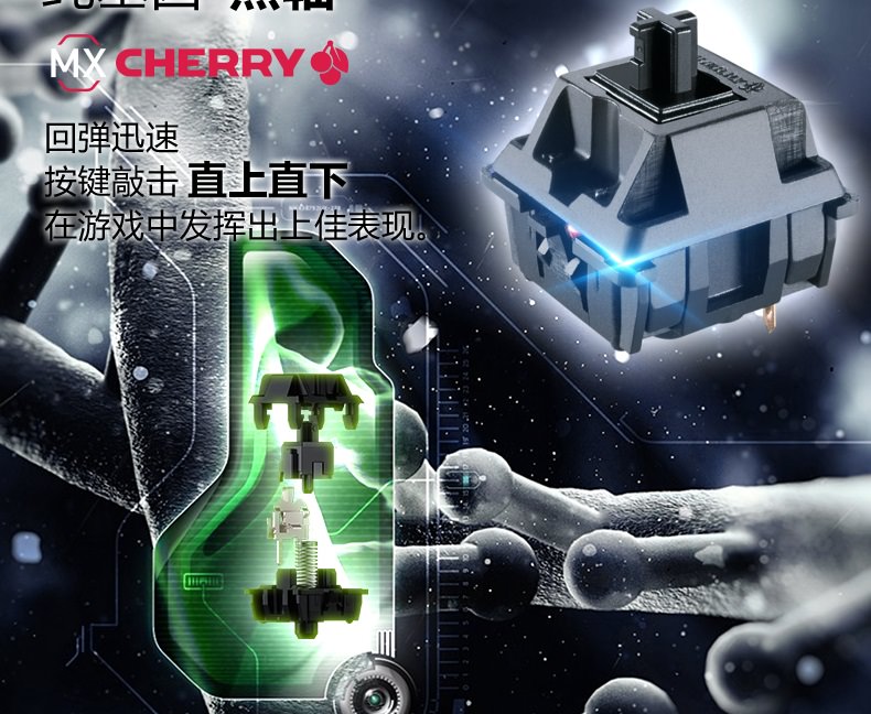 Bàn phím gaming Fuhlen G87S Mechanical Cherry Blue Switch 87 Black 2